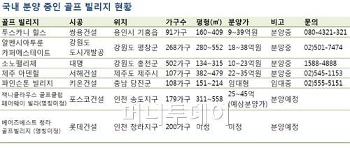 평균 30억대…VVIP를 위한 초호화 골프 빌리지