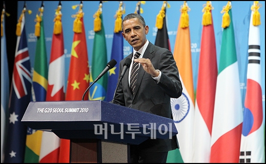 [사진]오바마 대통령 "G20, 성공개최 축하"