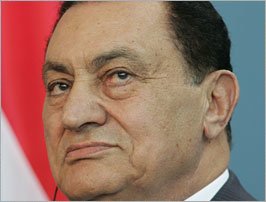 ↑호스니 무바라크 이집트 대통령
