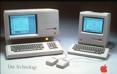 ↑ 1983년 개발된 리사 컴퓨터