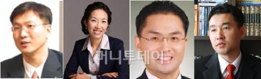 ↑고준석 신한은행 갤러리아 팰리스 지점장, 권선영 왕비재테크 대표, 박상언 유엔알 컨설팅 대표, 김부성 '하우스 푸어에서 살아남기'저자 (이상 왼쪽부터)