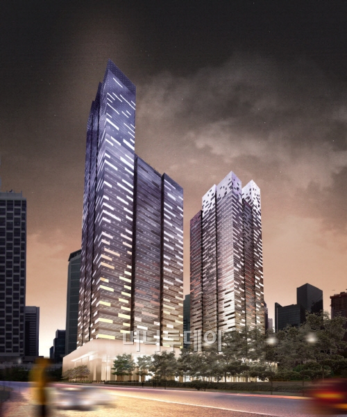 ↑현대건설이 수의계약으로 따낸 아시아스퀘어2 조감도 ⓒ사진제공=현대건설