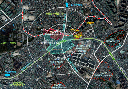 ↑서울 동작구 상도동 25-8번지 일대 역세권 장기전세주택(시프트) 건립 지구단위계획 대상지 위치도 ⓒ서울시 제공