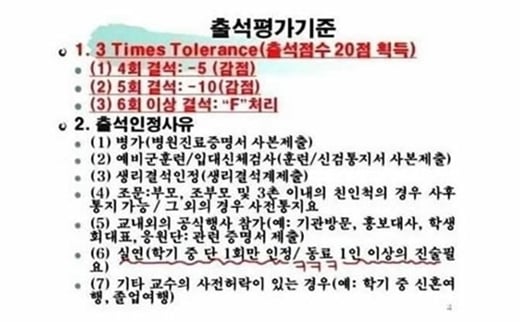 센스 교수님의 출석 점수 센스 교수님의 출석 점수