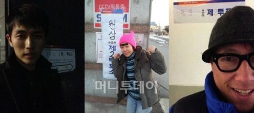 ↑(왼쪽부터)임슬옹, 김미화, 윤종신 트위터