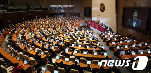 [사진]최경환, 본회의 교섭단체 대표연설