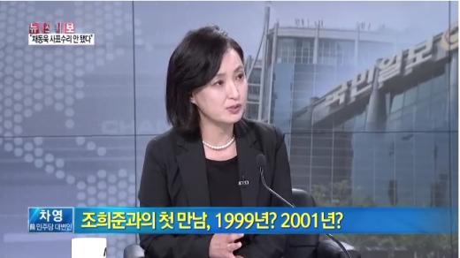 채널A에 출연해 인터뷰한 차영 전 민주당 대변인/사진=채널A