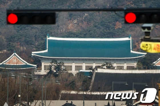 서울 세종로사거리에서 바라본 청와대 모습 /뉴스1 © News1   유승관 기자