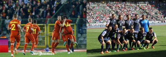 벨기에 축구 국가대표팀(왼쪽)과 미국 축구 국가대표팀/ AFPBBNews=News1