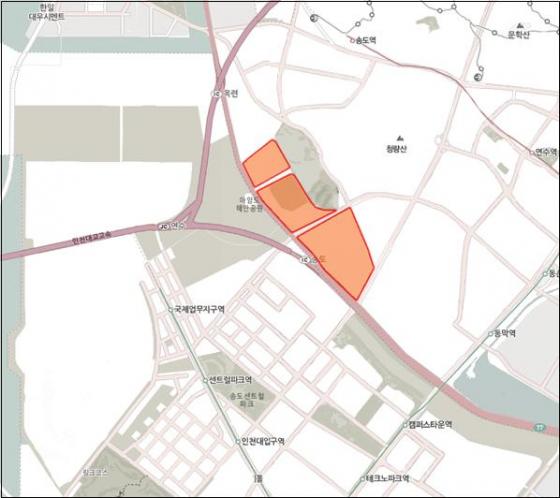 인천 연수구 일대 송도대우자판(주) 부지./자료제공=지지옥션