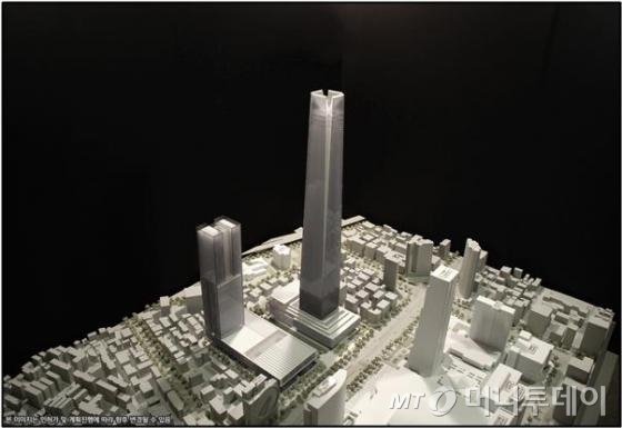 현대차그룹이 서울시에 제출한 한전부지 개발 계획 모형도(안)/사진제공=서울시