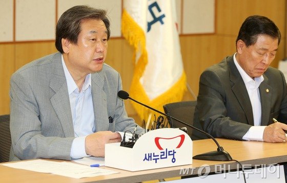  새누리당 김무성 대표가 7일 서울 여의도 국회 의원회관에서 열린 주요당직자회의에서 모두발언을 하고 있다. 2015.8.7/뉴스1  