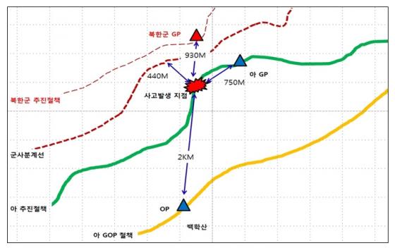 사건 발생장소 요도. /사진=합참 제공