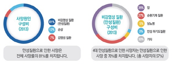 지난해 10명 중 8명 만성질환 사망…고혈압·당뇨 유병률 모두 증가