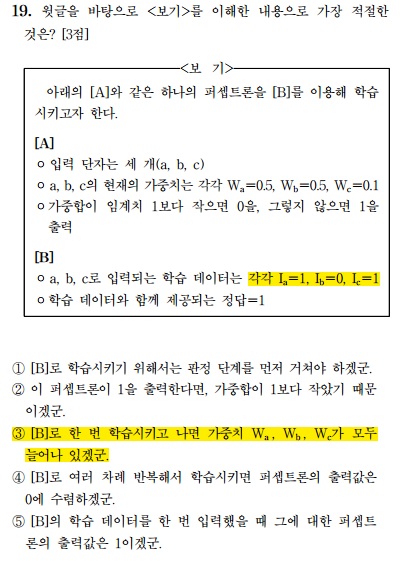 6월 모평 국어 19번 문항, 과학적 오류 있다