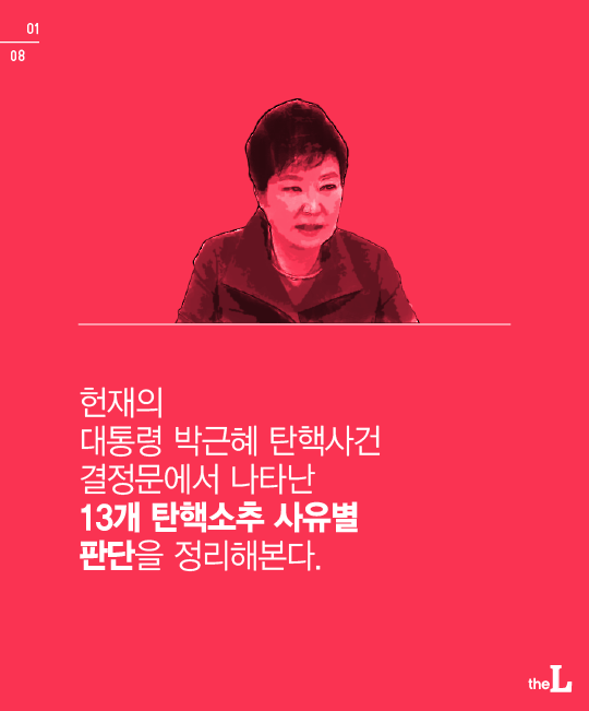 [카드뉴스] 13개 탄핵소추 사유별 헌재 판단