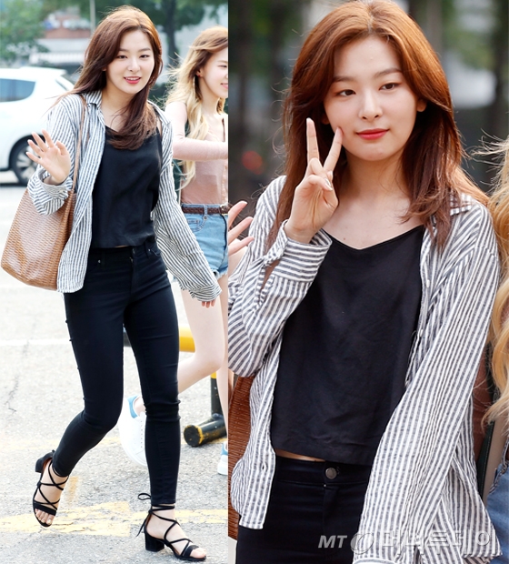 레드벨벳 슬기의 패션 레이브 퍼 재킷 INSCRIRE