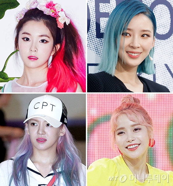 레드벨벳 아이린, 모델 아이린, 마마무 솔라, 소녀시대 효연(시계 방향)/사진=머니투데이 DB