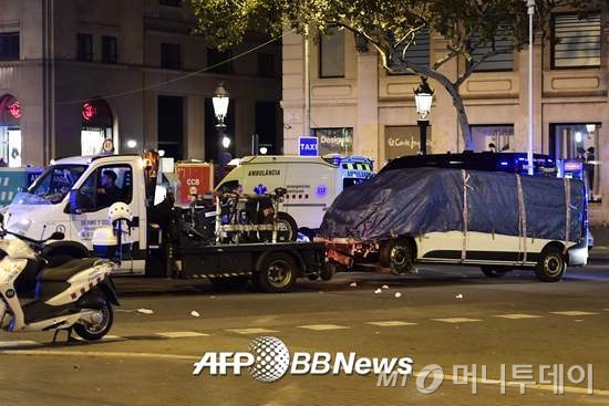 바르셀로나 테러 현장 /사진=AFP