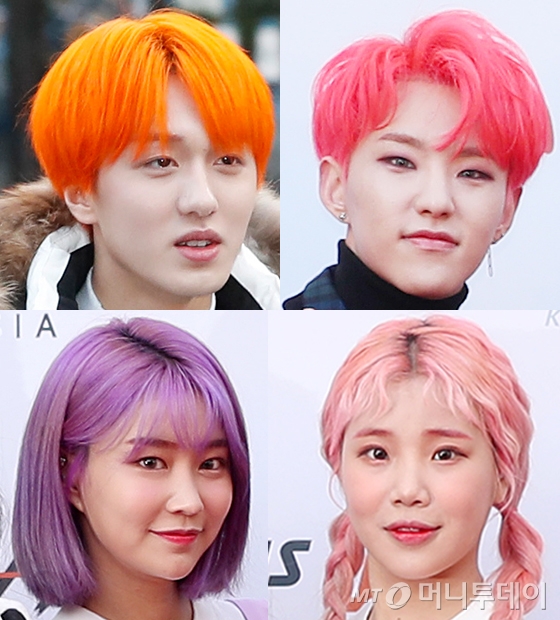 (왼쪽부터 시계방향으로)찬희 ,호시, 주이, 혜빈/사진=머니투데이DB, 뉴스1