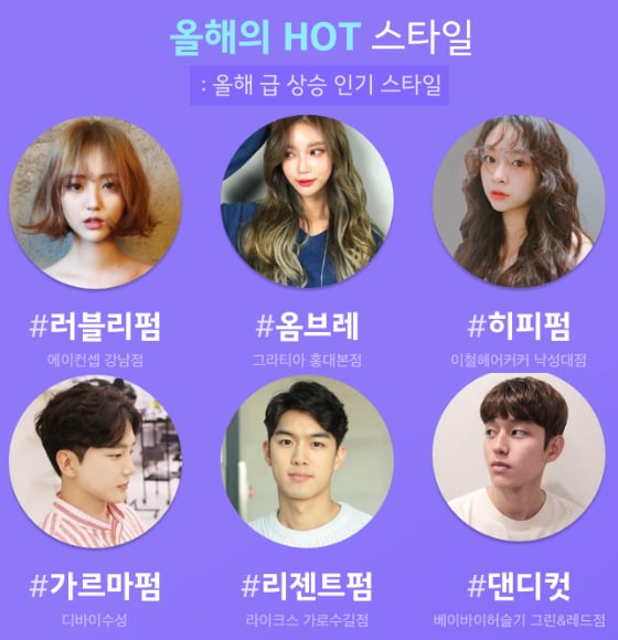 2017년 인기 헤어스타일은?…'카카오헤어샵' 분석보니 - 머니투데이 2017년 인기 헤어스타일은?…'카카오헤어샵' 분석보니 - 머니투데이