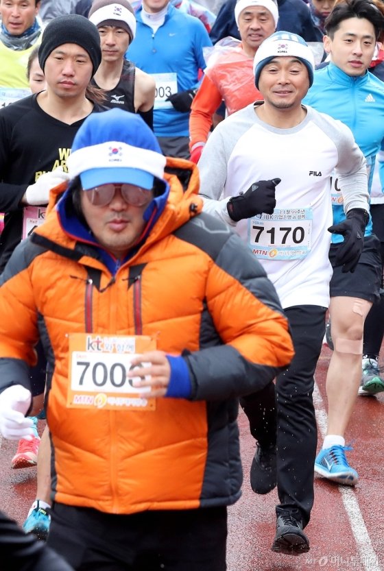 [사진]이봉주-김보성, '함께 달려요'