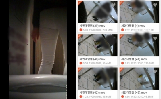 화장실 몰카 촬영본 예시 /사진=온라인 커뮤니티