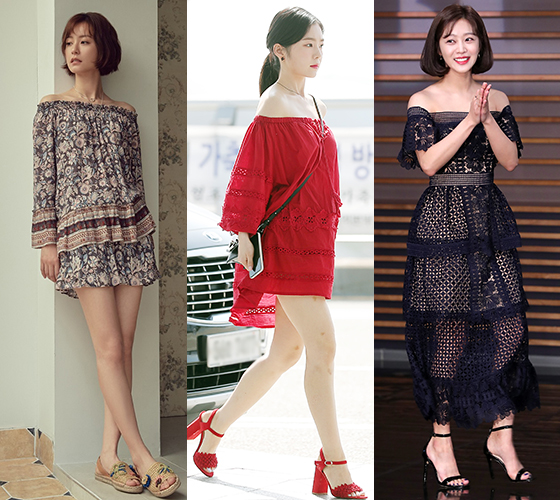 배우 정유미, 그룹 레드벨벳 아이린, 배우 조보아/사진=써스데이 아일랜드, 머니투데이 DB