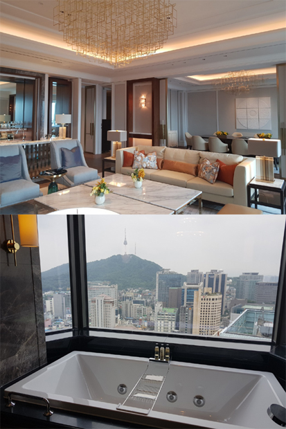 이그제큐티브 타워의 최상위 객실 '로얄 스위트'(Royal Suite Room) 내부 모습./사진=배영윤 기자