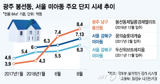 반년새 2배 급등…서울 강북권보다 비싼 광주 봉선동 - 머니투데이