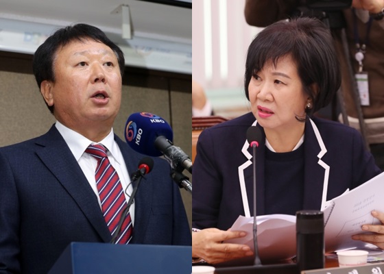 선동열 야구 국가대표팀 감독(왼쪽)과 손혜원 더불어민주당 의원./사진=뉴스1