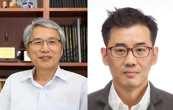 (왼쪽부터)한국생명공학연구원 최인표 책임연구원, 크루셜텍의 김재흥 이사/사진=과기정통부