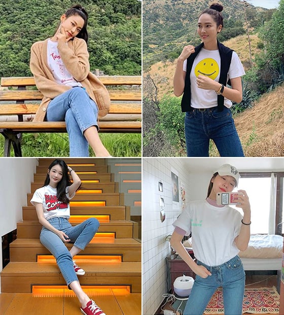 가수 겸 배우 설현, 가수 제시카, 가수 겸 배우 방민아, 가수 강민경/사진=설현, 제시카, 방민아, 강민경 인스타그램