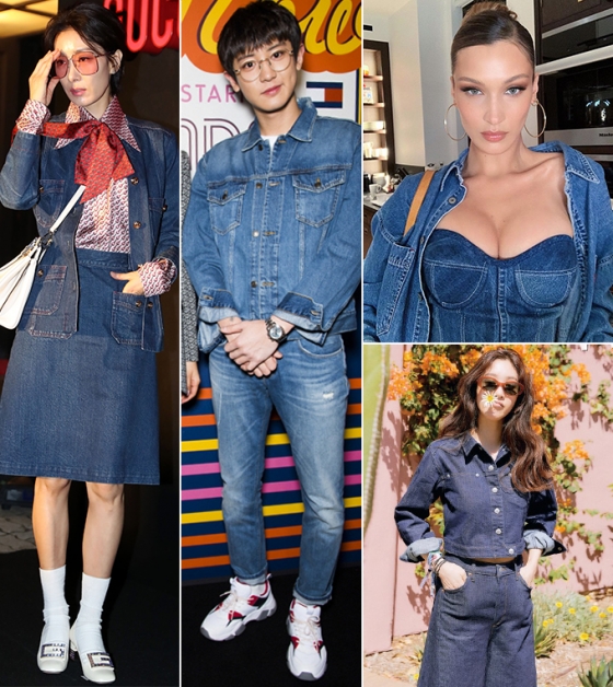 배우 김서형, 그룹 엑소(EXO) 찬열, 모델 벨라 하디드, 배우 정려원/사진=머니투데이 DB, 타미힐피거, 벨라 하디드 인스타그램, 더블유코리아