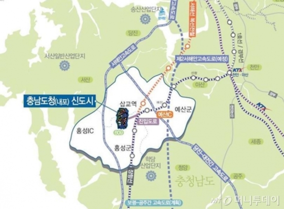 내포신도시 산업용지 34필지, 산학용지 18필지 공급