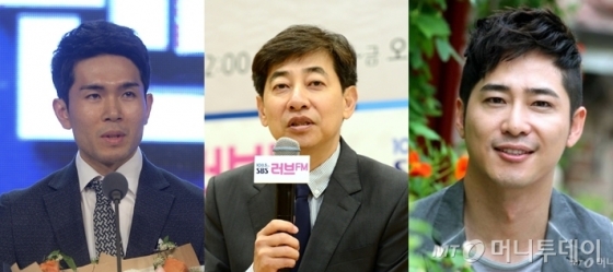 왼쪽부터 프로농구 선수 정병국(35), 김성준 전 SBS 앵커(55), 배우 강지환(42)/사진=뉴시스, SBS제공, 홍봉진기자