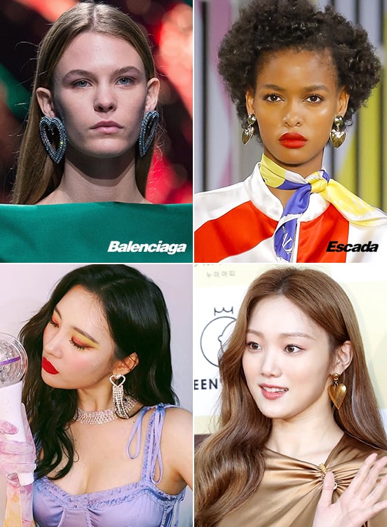 왼쪽부터 시계방향으로 발렌시아가, 에스까다, 배우 이성경, 가수 선미./사진=각 브랜드, 머니투데이 DB, 선미 인스타그램