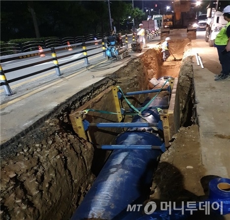 노후 상수도관 정비 전경./사진=서울시 제공