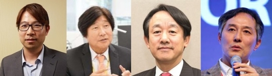 왼쪽부터 김한주 아임뉴런 대표, 이상훈 에이비엘바이오 대표, 이병건 SCM생명과학 대표, 이정규 브릿지바이오테라퓨틱스 대표/사진제공=머니투데이DB, 뉴스1