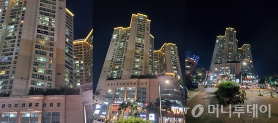 갤럭시폴드 후면 카메라로 렌즈를 달리해 촬영한 사진. /사진=서진욱 기자.