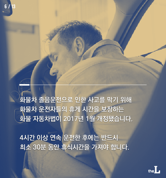 [카드뉴스] 대형사고 위험 화물차 졸음운전 막자!