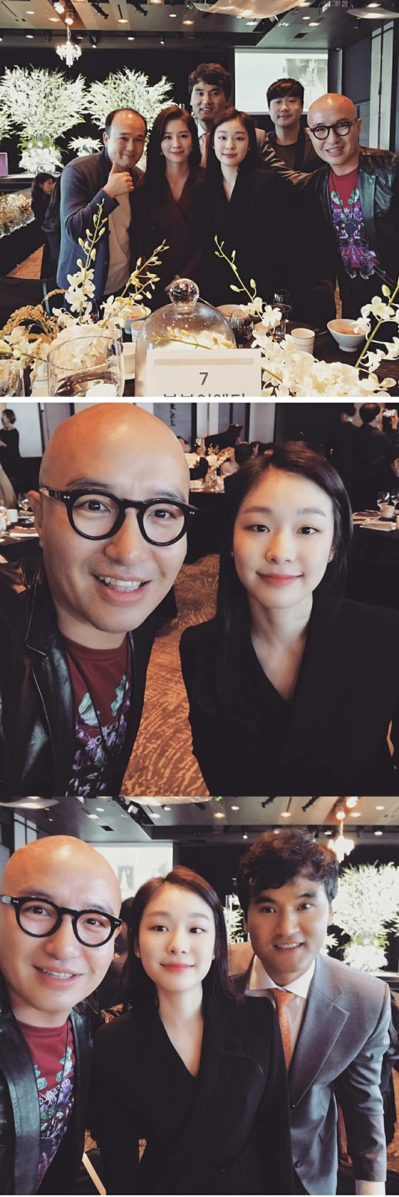 이상화와 강남 결혼식에 참석한 김연아/ 사진= 홍석천 인스타그램 캡처본