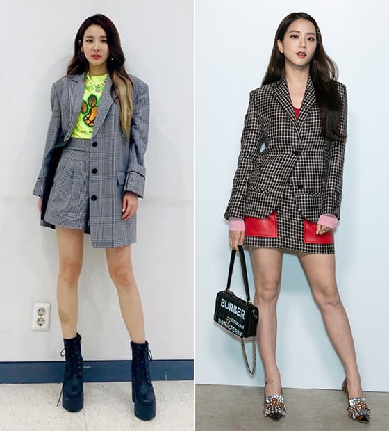 레드벨벳·블랙핑크 Pick!…★들이 '체크 재킷' 입는 법