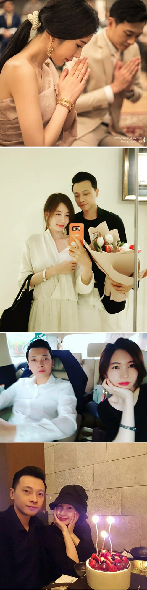 배우 신주아와 그의 남편. 신주아 남편인 사라웃 라차나쿤은 태국 한 페인트 회사 대표로 그의 회사 매출은 연 400억 정도로 알려졌다. / 사진= 신주아 인스타그램 캡처본