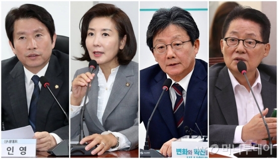 이인영 더불어민주당 원내대표(왼쪽부터), 나경원 자유한국당 원내대표,유승민 바른미래당 비당권파 모임 '변화와 혁신을 위한 비상행동' 대표, 박지원 '변화와 희망의 대안정치연대' 의원/사진=머니투데이