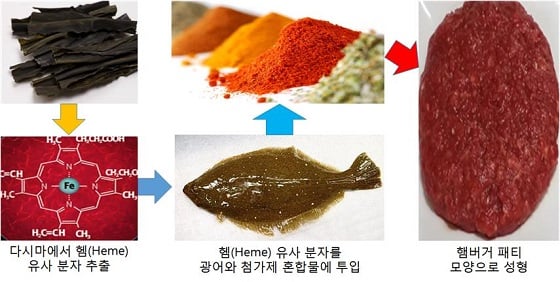 광어 햄버거 패티를 만드는 공정/자료=HN노바텍