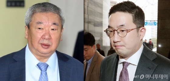 구광모 LG 회장(오른쪽)과 친부인 구본능 희성그룹 회장(왼쪽). /사진=머니투데이 DB