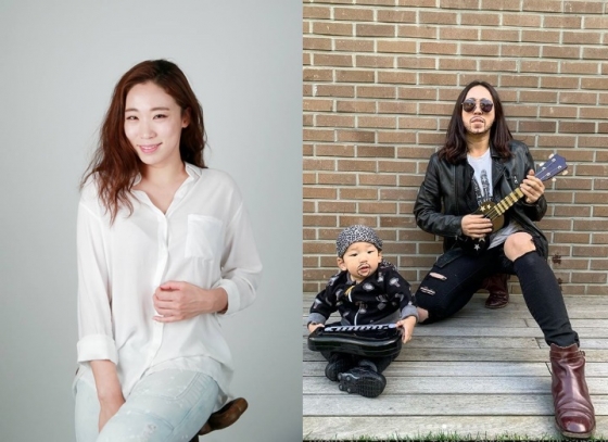 사진 왼쪽부터 배우 이미도의 평소 모습과 핼러윈 분장을 한 이미도와 이미도의 아들/사진=김창현 기자, 이미도 인스타그램 캡처
