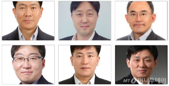 윗줄 왼쪽부터 구혁서 전무, 박태준 상무, 신동헌 상무, 아랫줄 왼쪽부터 김상휘 상무, 김훈 상무, 김필용 상무./사진=LG상사