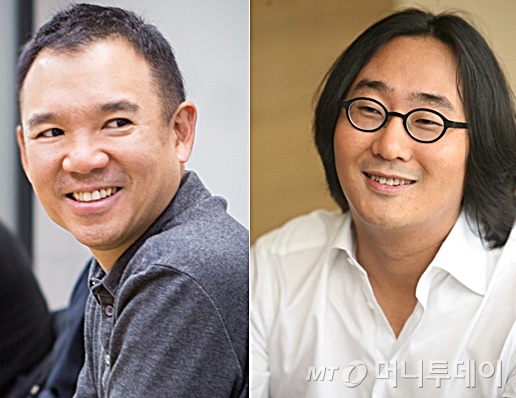 김정주 NXC 대표와 허민 원더홀딩스 대표.